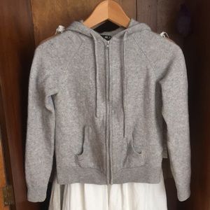 Aqua Cashmere Hoodie XS Grey